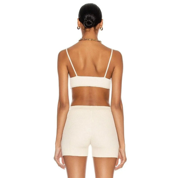 JACQUEMUS Le Bandeau Valensole in Beige Large New Womens Cropped Cami Tank Top - Picture 3 of 16